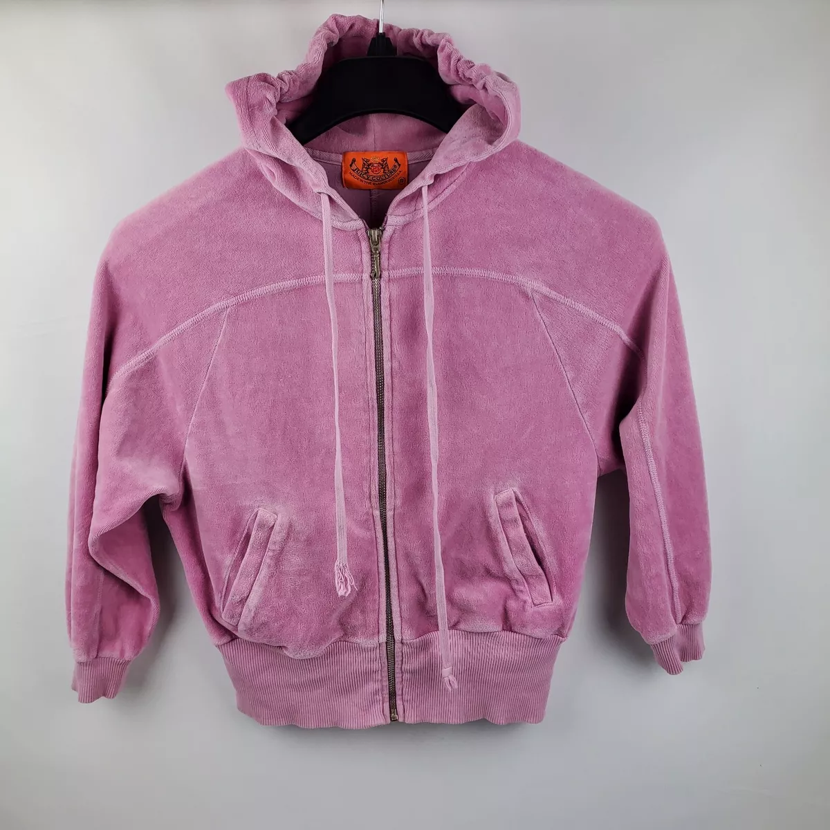 Juicy Couture Full Zip Hoodie Velour Sweat Shirt Womens Size Small