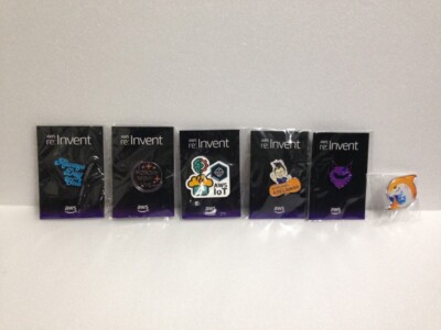 Amazon AWS re:invent pin badge set pins lot free shipping