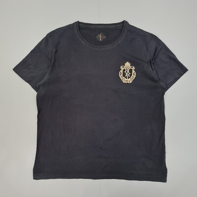 Billionaire Couture Mens T Shirt Black XXL Golg Embroidered Logo