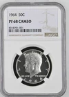1964 Half Dollars Kennedy NGC PF-68 CAMEO