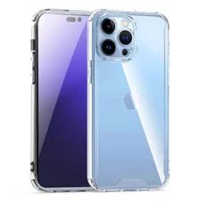 For iPhone 15 Pro Bumper Case Protective Cover PC & TPU with Air-Guard Clear