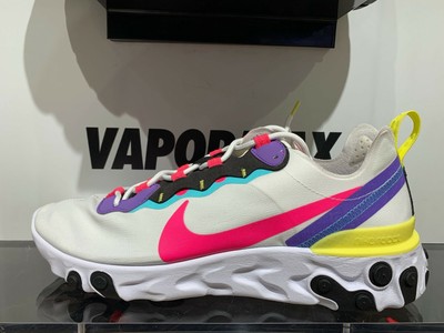 Qualunque Rigenerazione Educatore Nike React Element 55 White Psychic Purple Hyper Pink Imposta Dinamica Schiocco