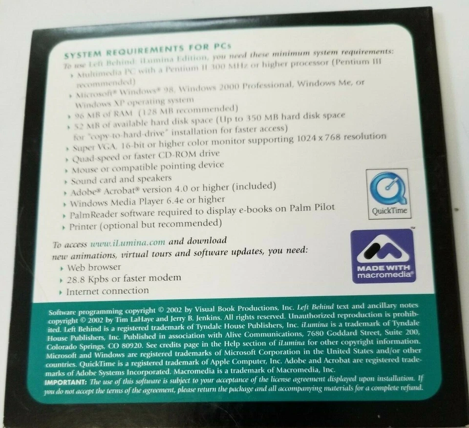 Left Behind I Lumina Edition CD-ROM 2002. Rare. - Image 3 of 3