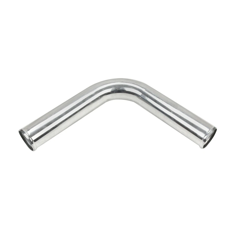 Universal Polished 3'' 76mm Aluminum Intercooler Pipe Kit & Silicone Hose BKRD - Image 4 of 4