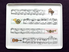 1988 Music Themed Melamine Tray Giannini Design Imports Made in Italy