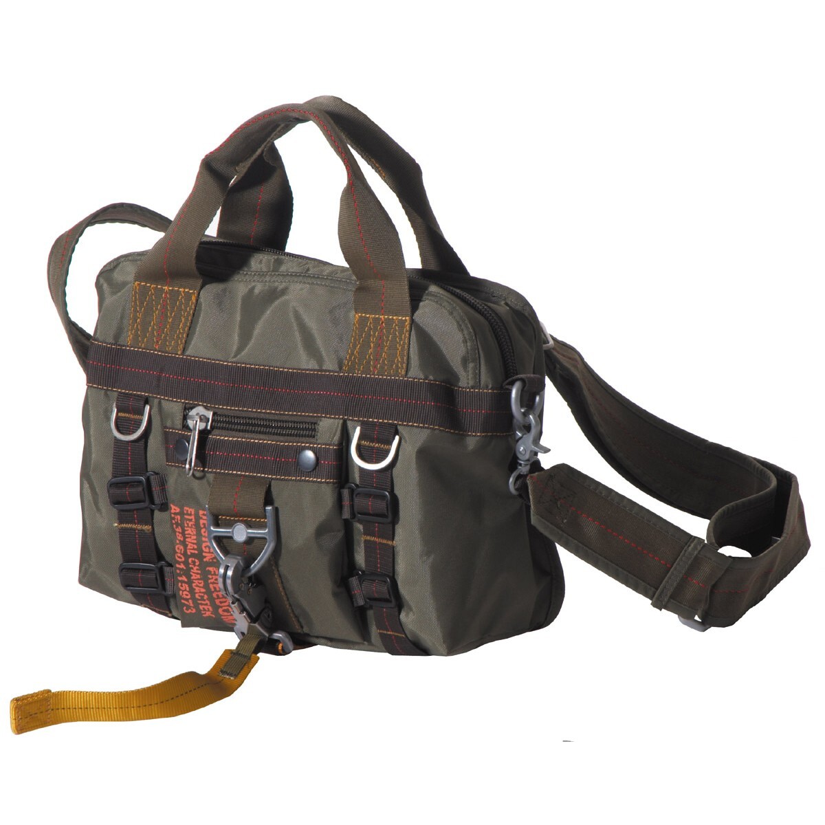 Pure Trash Small Utility Carry Hand Bag with Shoulder Strap Green