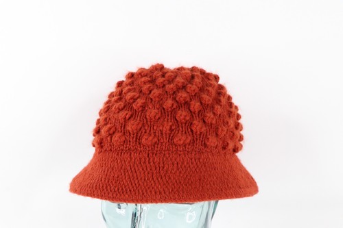 Blank Textured Knit Bucket Hat Cap 