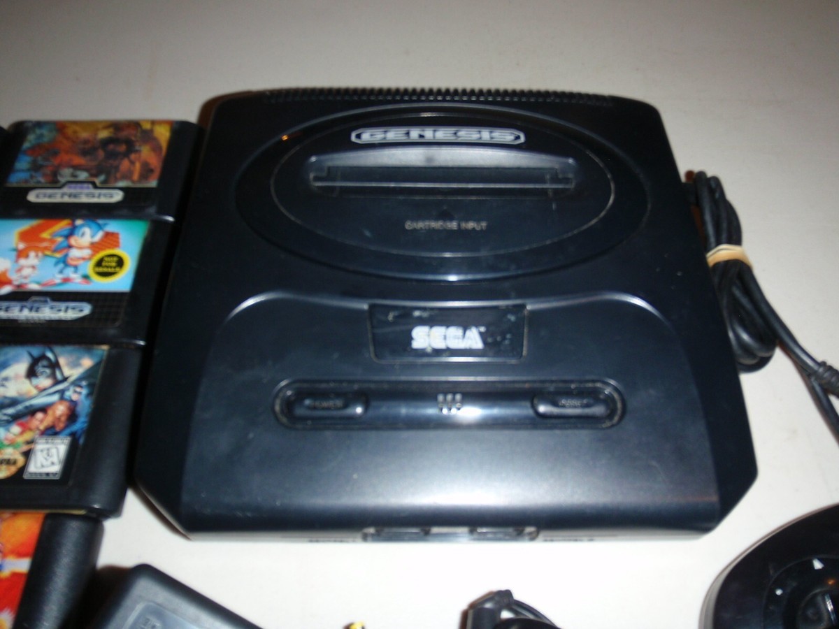 SEGA GENESIS SYSTEM W/8 GAMES SONIC 2 GOLDEN AXE KID CHAMELEON