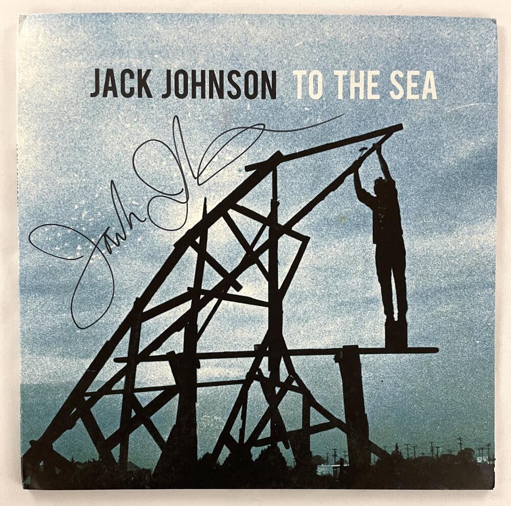 9/7特価☆直筆サイン　The　Jetze　Johnson　ジェッジ　じゅにあ Jack Johnson Signed Autograph Album Vinyl Record - To The Sea w