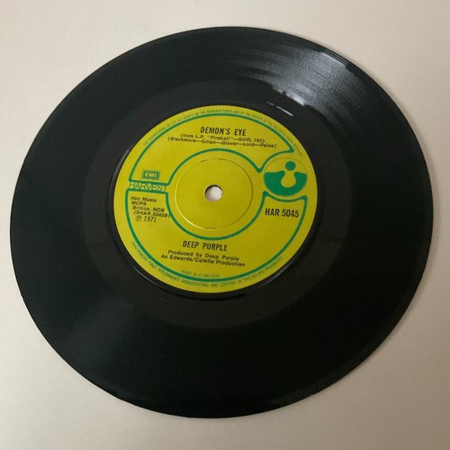 Deep Purple Fireball c/w Demon's Eye 7" Vinyl Single 1971 EMI Records HAR 5045 - Picture 8 of 9