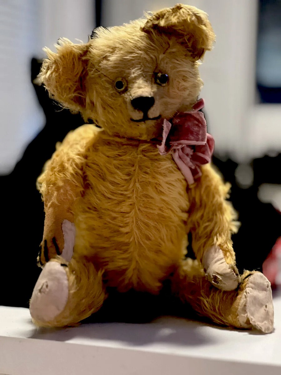 Antique Moritz Pappe Jopi Musical Teddy Bear Curry Mohair 1920's