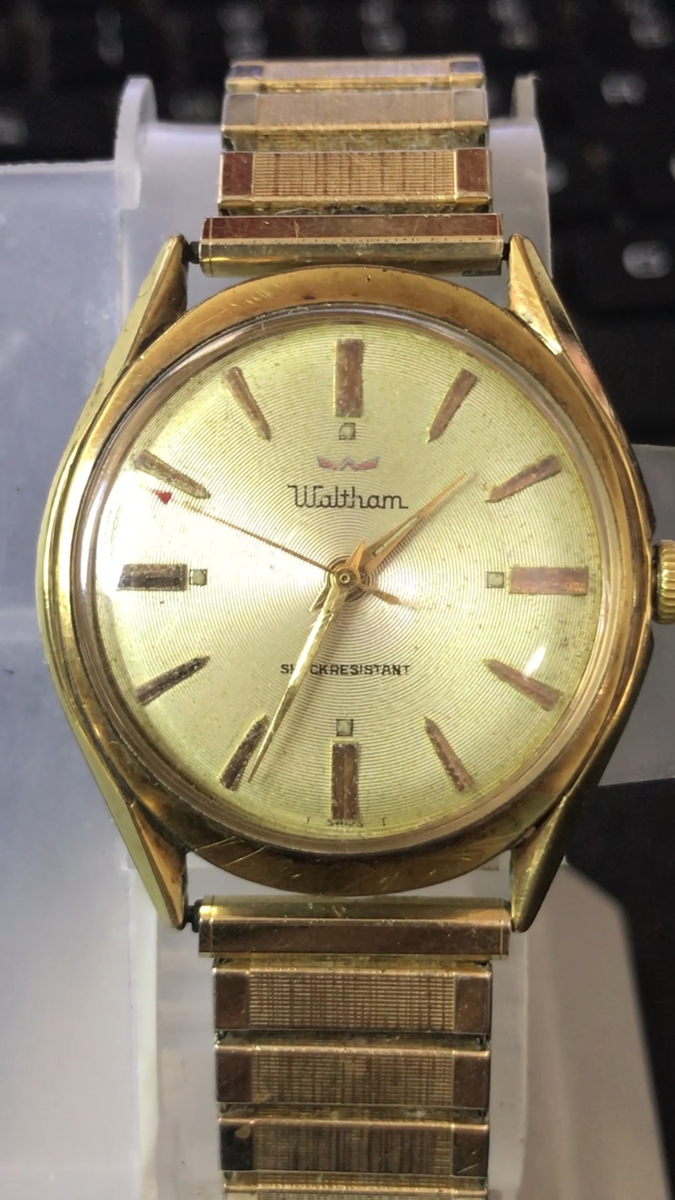 Waltham 17Jewells Swiss Manual Windup Gold Plated Men's Watch