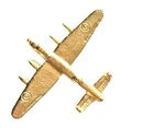 WW2 Avro Lancaster Gold Plated Military Pewter Lapel Pin Badge W/A LANCGPIN