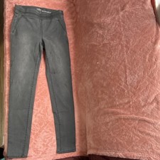 Soho New York & Company High Waist Pull-On Skinny Slim Stretch Denim Jeans Gray