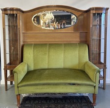 Sofa &Uuml;berbau Jugendstil mit Vitrinen um 1915. In 4 Teile zerlegbar