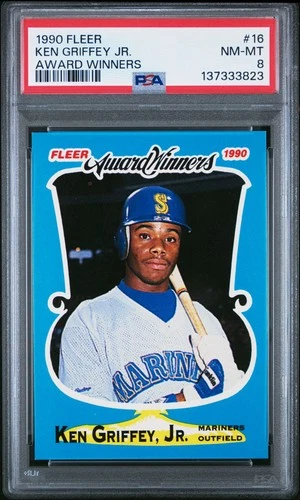 137333823 Ken Griffey Jr 1990 Fleer Award Winners #16 PSA 8