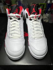 air jordan 5 retro fire red black tongue 2025...