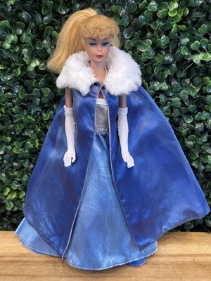 VTG 1965 Barbie Midnight Blue Dress & Cape w/ White Collar #1617- No Doll-  Read! | eBay