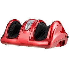 Shiatsu Foot Massager Kneading and Rolling Leg Ankle w/Remote Red