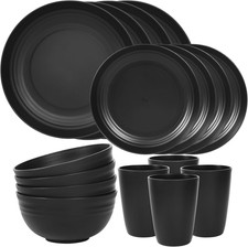 Unbreakable 16-Piece Dinnerware Set for 4 - Perfect for Camping RVs