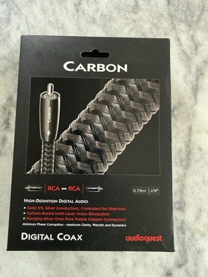 AudioQuest Carbon Digital Coax .75 METER INTERCONNECT Cable