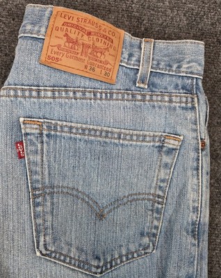 Vintage Levis 505 Jeans Mens 36x30 Blue Regular Fit Straight Leg