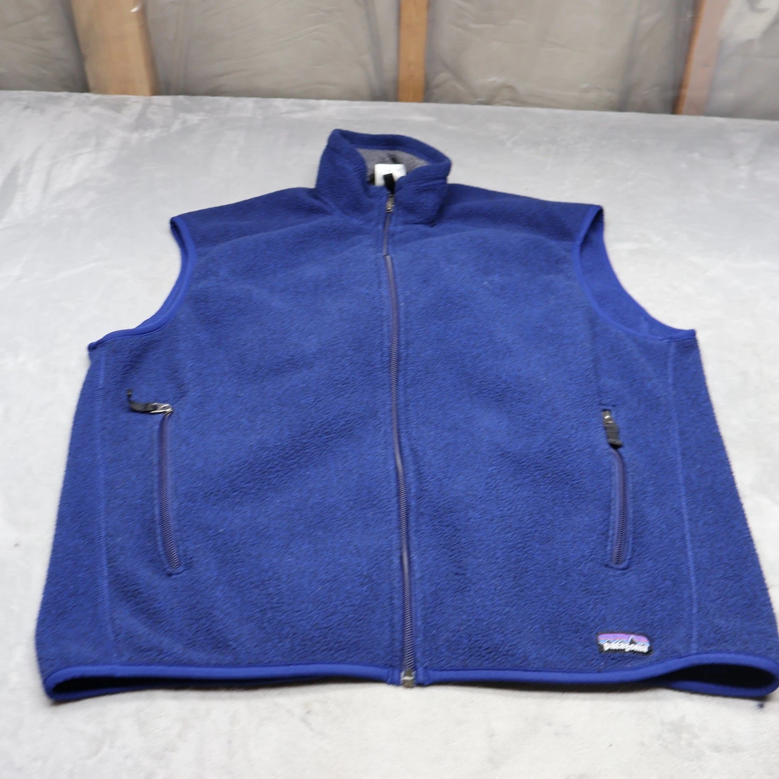 Patagonia Synchilla Vest Mens XL Blue Full Zip Fleece Hiking Outdoor Warm Y2K