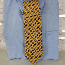 Neck Tie Mens Yellow Nordic Fair Isle Silk Designer Woven Suit STEFANO VALENTINO