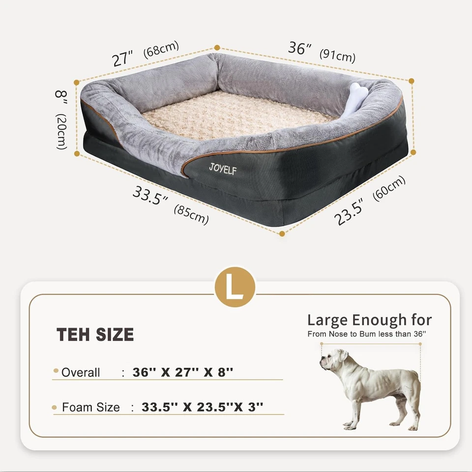 , Cuccia Ortopedica per Cani in Memory Foam Con Copertura Rimovibile E Lavabile, - Immagine 2 di 4