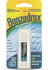 Benzedrex Nasal Decongestant Inhaler, 1 Count (Pack of 1).