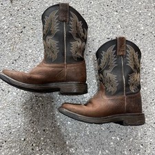 Ariat Kids Wiggle Room Square Toe Western Boots Brown Size 13
