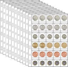 600 Pockets Coin Sleeves 20 Sheets Coin Holders for Collectors Plastic Coin Prot