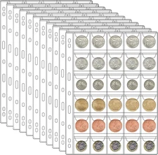 600 Pockets Coin Sleeves 20 Sheets Coin Holders for Collectors Plastic Coin Prot