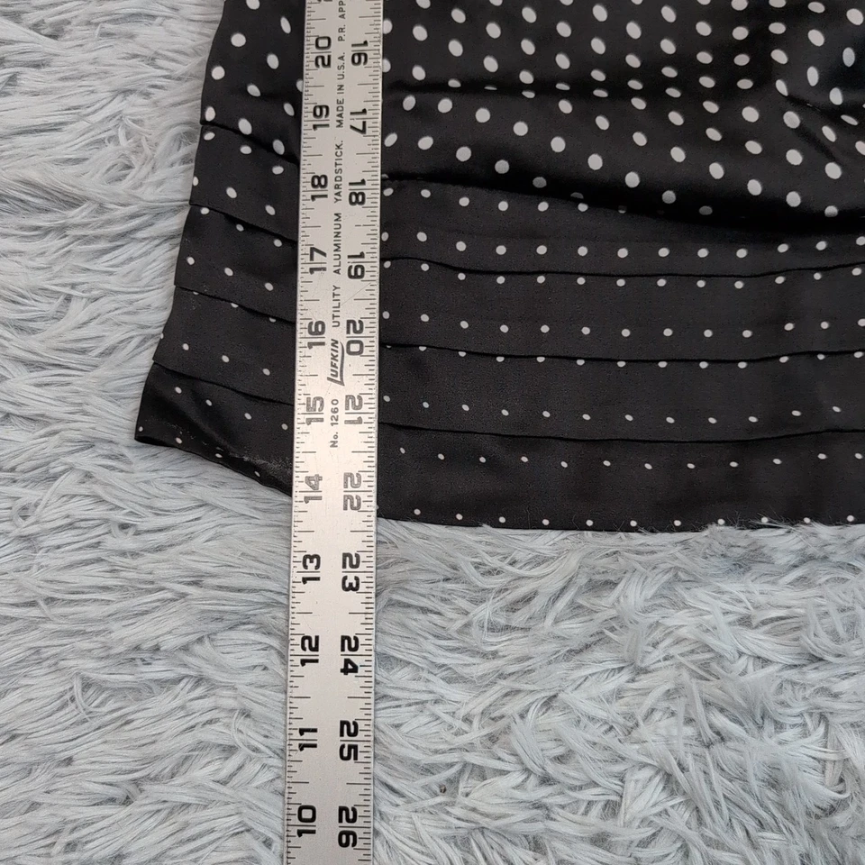 Белый дом черный рынок рубашка женщин S черный топ блузка опрятный V шеи точек - Изображение 4 из 4