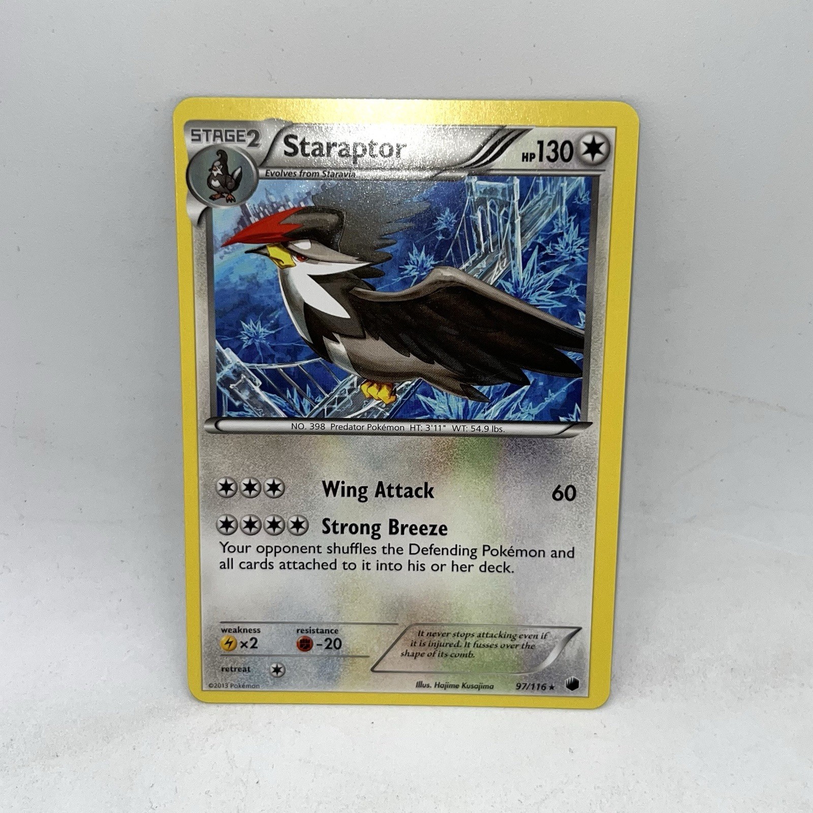 2013 Pokemon Black And White Plasma Freeze Staraptor 97/116