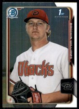 2015 Bowman Draft Picks & Prospects Chrome Breckin Williams RC Arizona