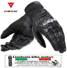 Guanti moto in pelle corti Dainese Carbon 4 Short Gloves black/black
