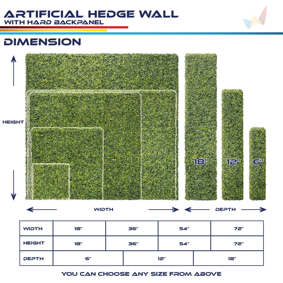 Pared de seto de boj artificial verde césped falso exterior partición decoración de pared Foto 3 de 4