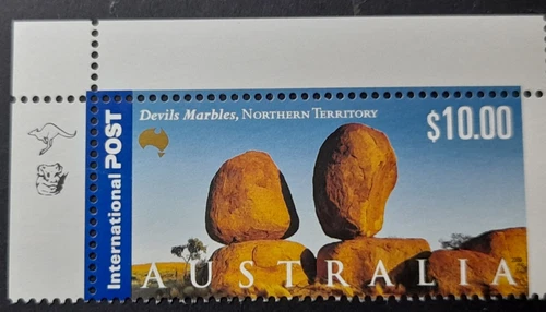 1 X KANGAROO 1 X KOALA REPRINT $10 DEVILS MARBLES N.T. 2000 MNH AUSTRALIA STAMP