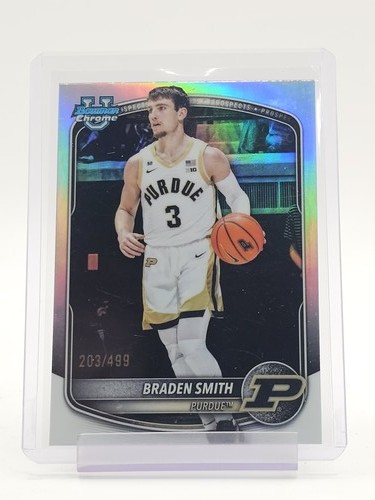 BRADEN SMITH 2025-26 BOWMAN CHROME U REFRACTOR /499 #BCP-94 PURDUE Q7237