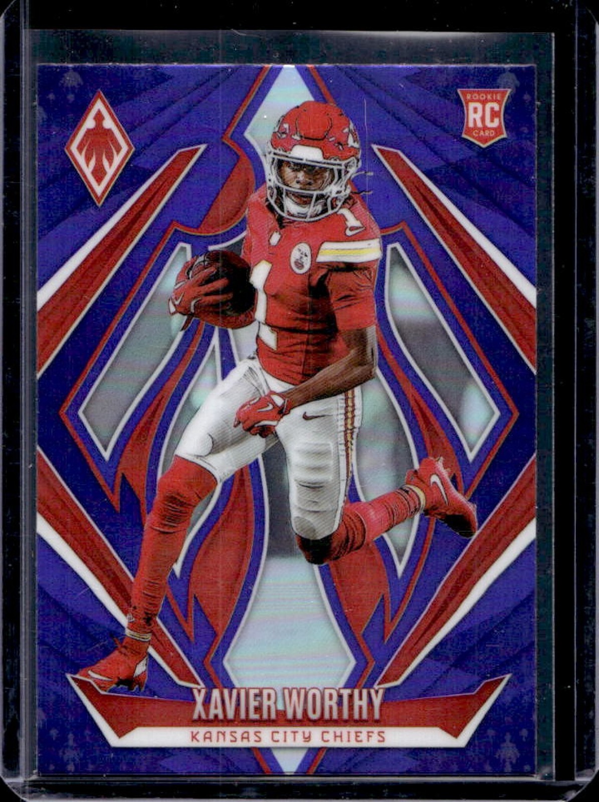 2024 Phoenix Xavier Worthy RC Purple Rookie #250 Chiefs