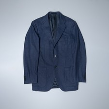 Giacca sartoriale Blazer Ermenegildo Zegna Lana e Cashmere tg 46 Blu