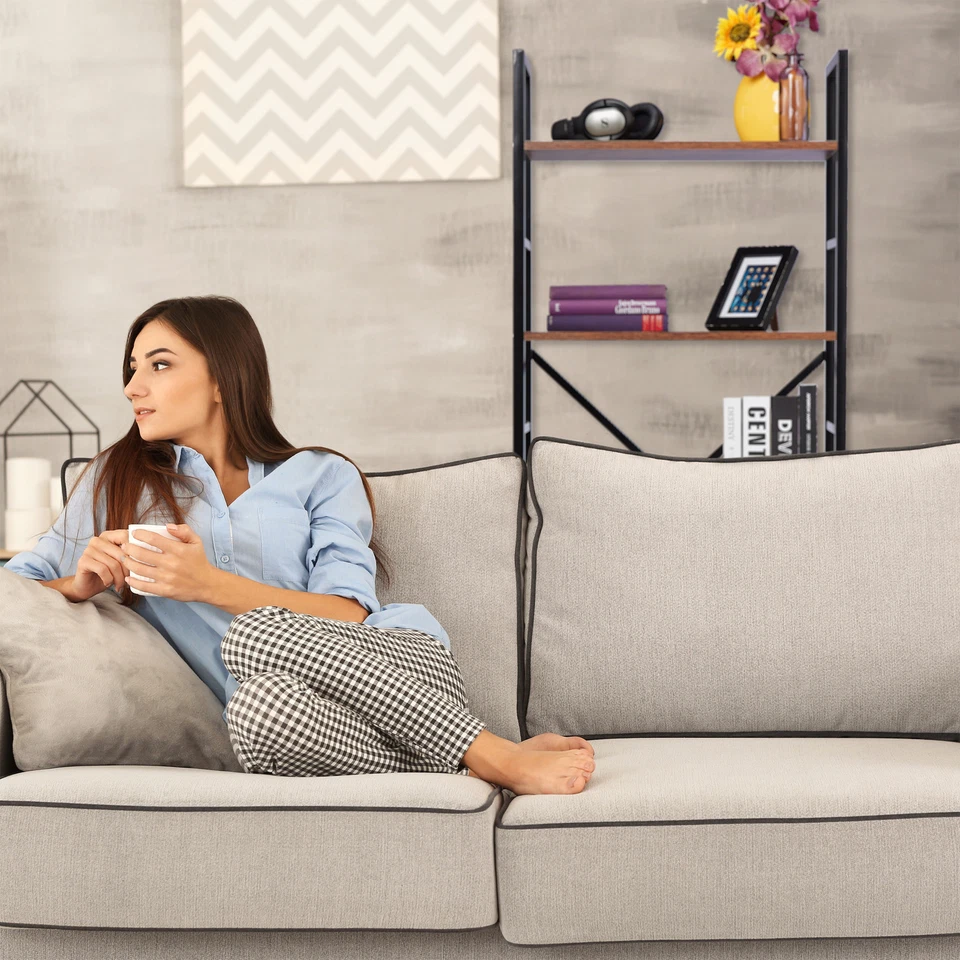 Etagère livres bibliothèque moderne meuble de rangement 5 étagères marron/noir - Photo 3/4