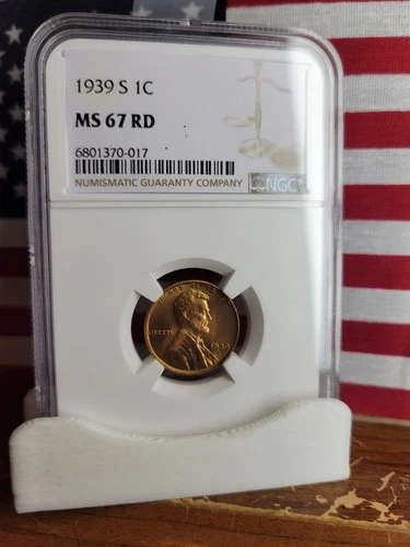 1939-S Lincoln Wheat Cent  ""NGC  MS67 RD""  Fantastic Slab  *Bright Red Coin"