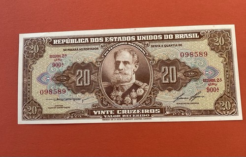 Brasilien Banknote 20 Cruzeiros Präfix 098589 (854)