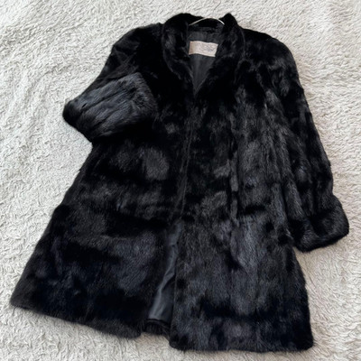Vintage American Legend Black Mink Fur Coat Long Genuine USA Sz 13