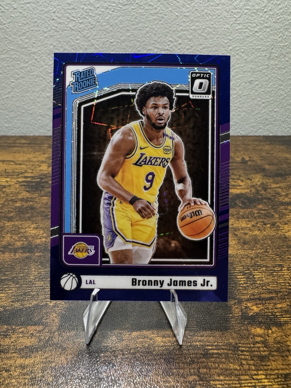 2024-25 Panini Donruss Optic - Rated Rookie Bronny James #282 Blue Velocity RC