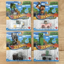 Hot Wheels 2025 Racer Verse Complete Set Minecraft STEVE CREEPER Chicken Jockey