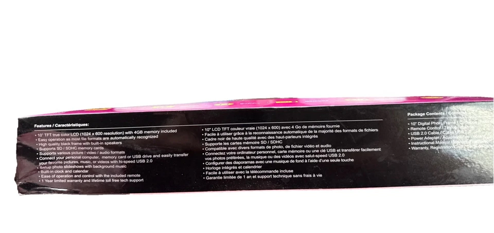 Aluratek 10" LCD Digital Photo Frame w/4GB Black - Image 4 of 4