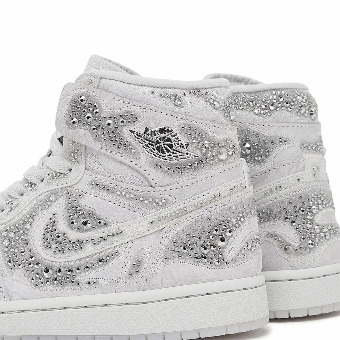 Swarovski x Air Jordan 1 High OG “Vast Gray” Womens HF6248-002 | eBay